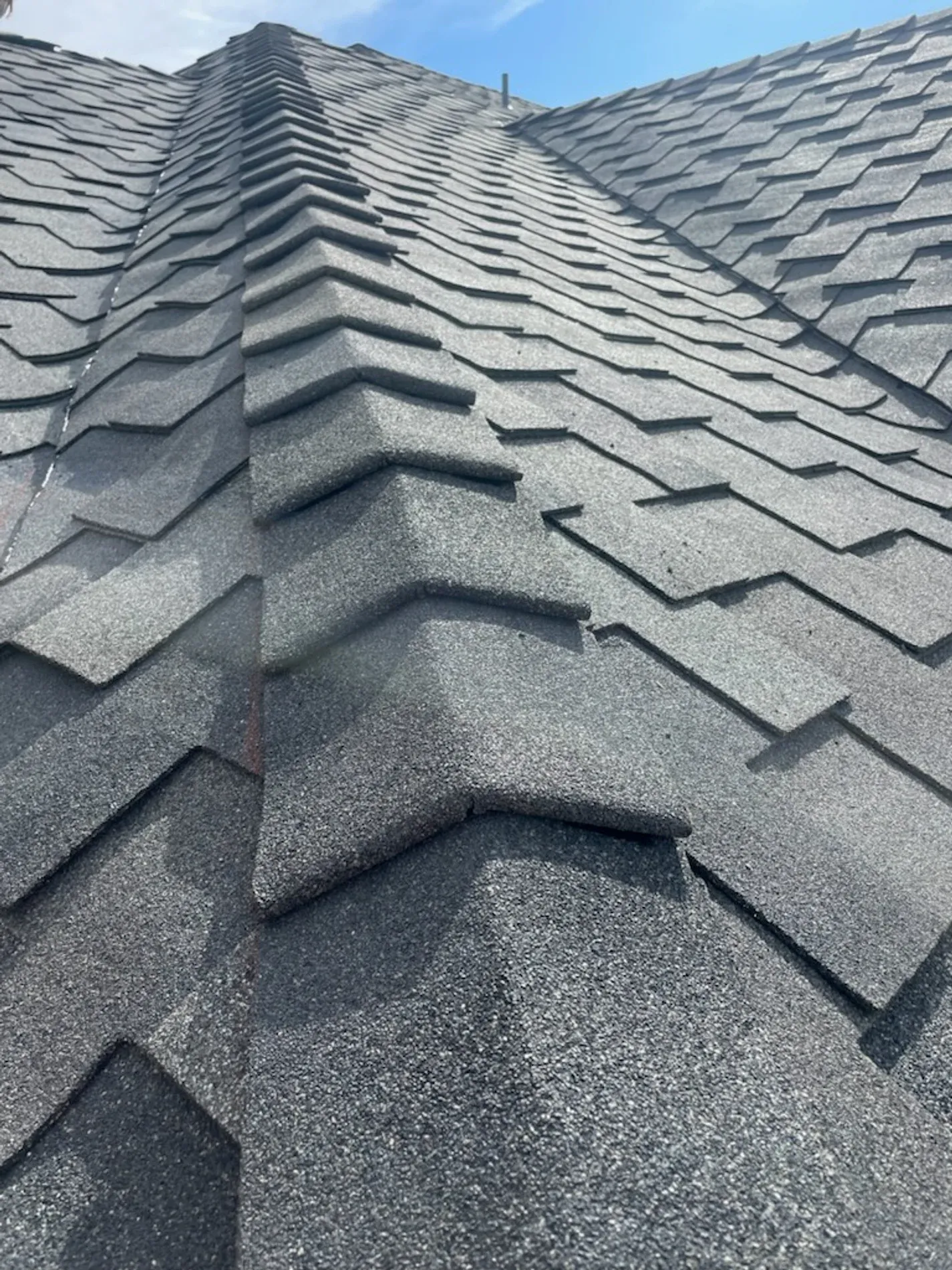 Roof installation and ridge detail